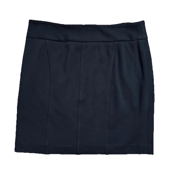 Cache Black Mini Skirt Women’s Size 10 Silver Zipper Detail Bodycon 90’s Vibe - Picture 2 of 5